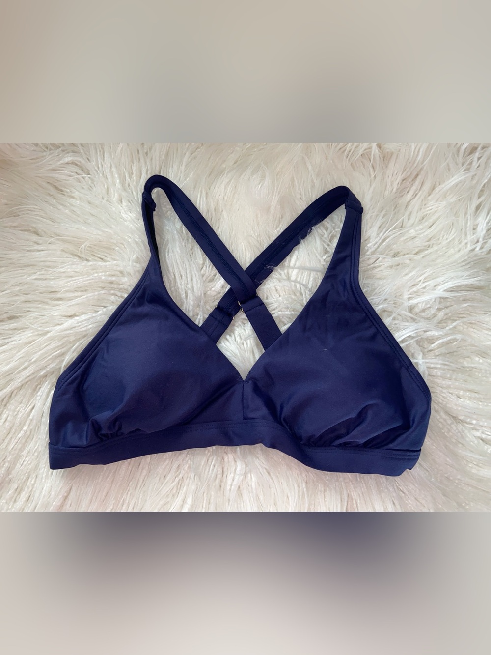 Krimson Klover Navy Cross-Back Bikini Top